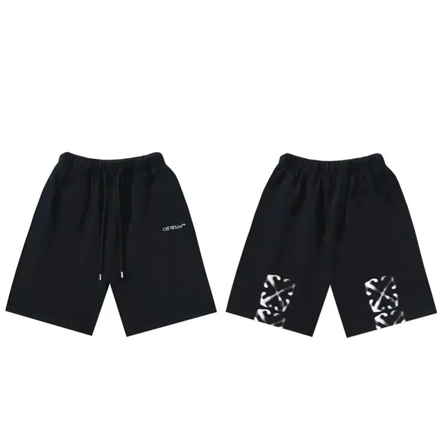 Off-White Logo Shorts Industrial Cross Print