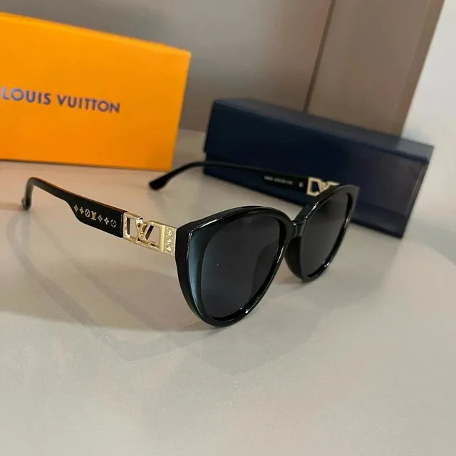 Louis Vuitton Cat-Eye Sunglasses Gold Hardware