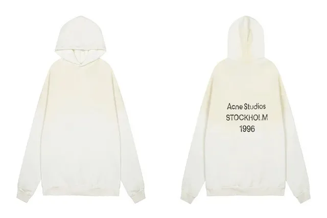 Acne Studios Hooded Sweatshirt Stockholm 1996 Print