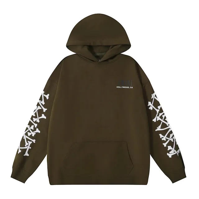 Amiri Hooded Sweatshirt Bone Print Sleeve