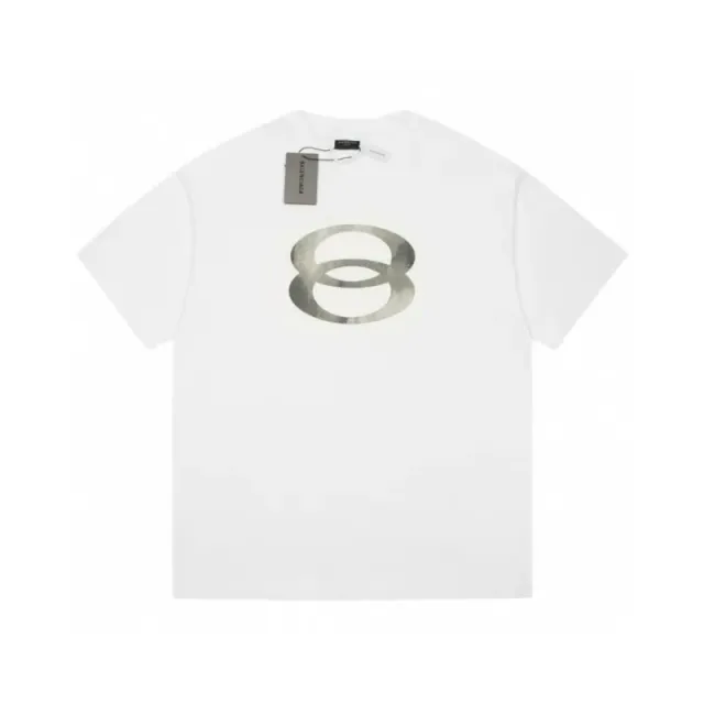 Balenciaga Logo T-Shirt Metallic 8 Print