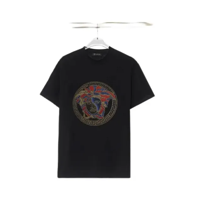 Versace Medusa Tee Crystal-Embellished Medusa