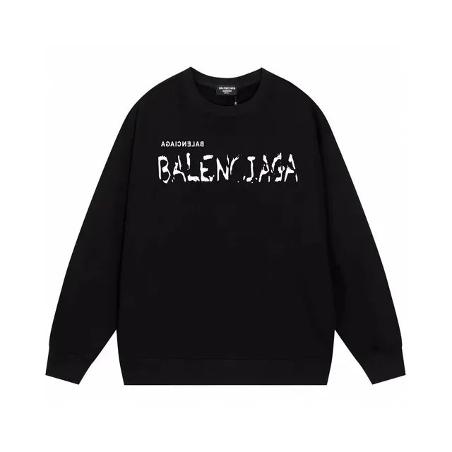 Balenciaga Crewneck Sweatshirt Distressed Logo
