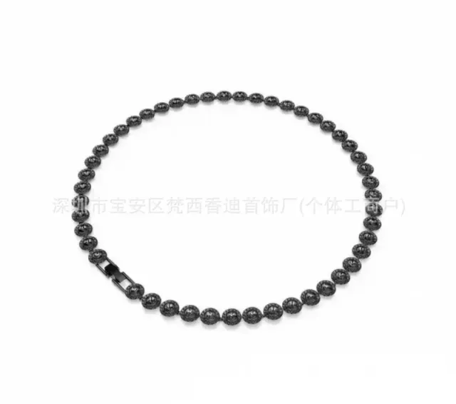 黑水晶罗马枪黑项链