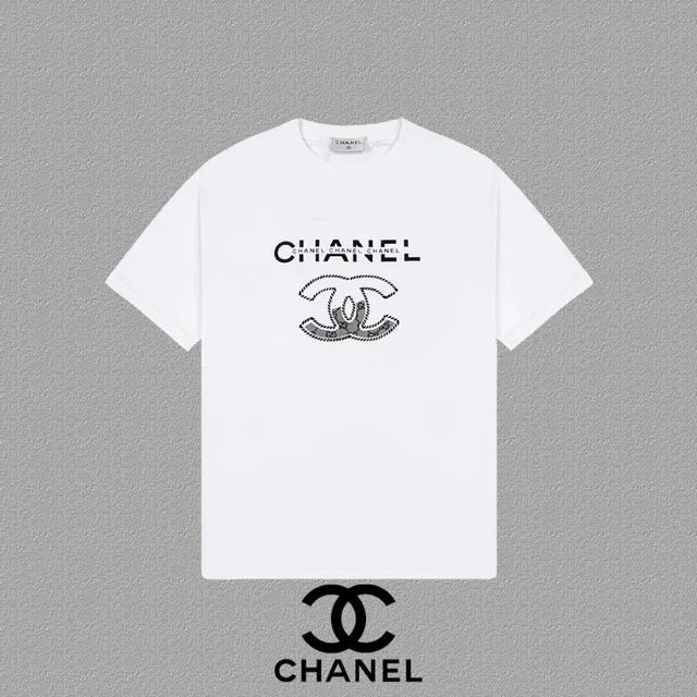 Chanel Logo T-Shirt CC Embroidered