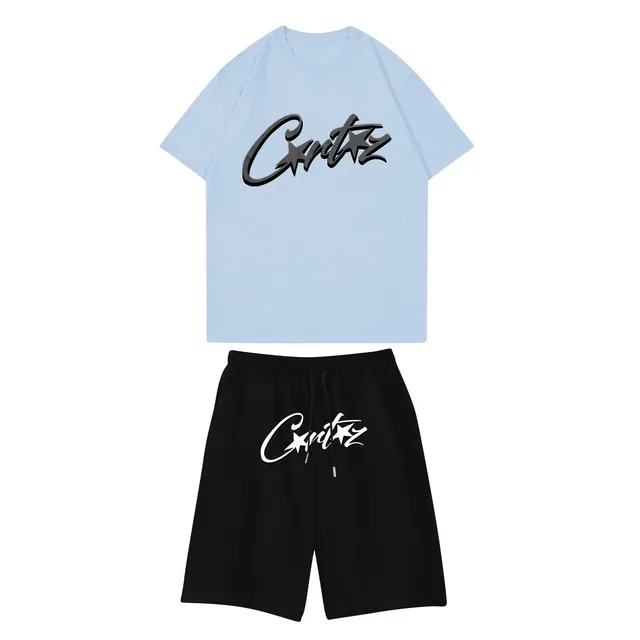 Logo Tee & Shorts Set Corteiz Script Logo