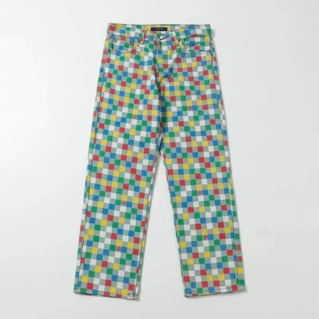 Louis Vuitton Checkered Jeans Multicolor Grid