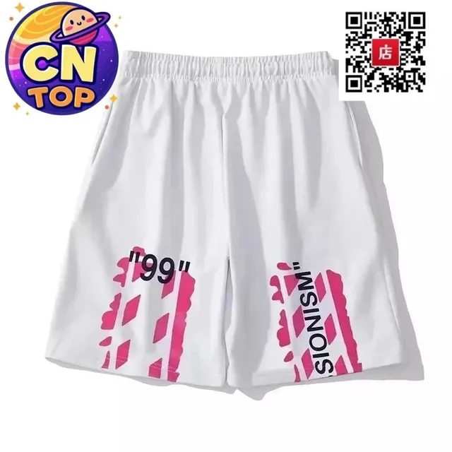 Off-White Printed Shorts "99" and "SIONISM" Graphic