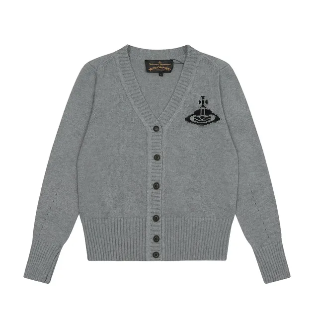 Vivienne Westwood V-Neck Cardigan Orb Logo