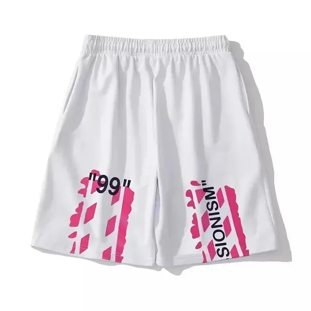 Off-White Printed Shorts "99" and "SIONISM" Graphic