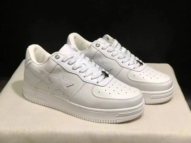 BAPE Shark Air Force 1 Triple White