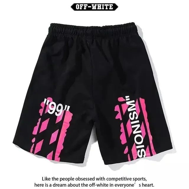 Off-White Printed Shorts "99" Slogan