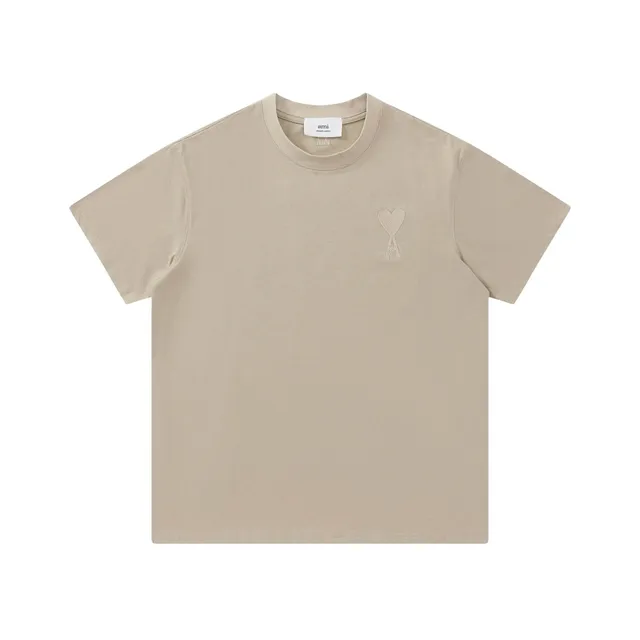 AMI Paris Heart Logo T-Shirt Embroidered Heart