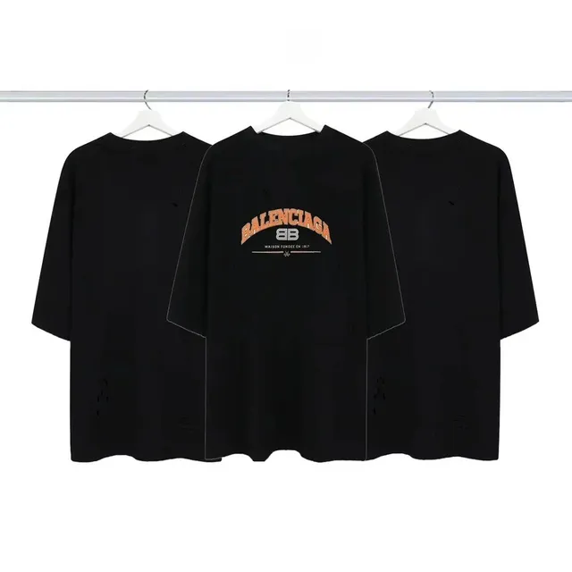 Balenciaga Oversized T-Shirt Distressed Logo