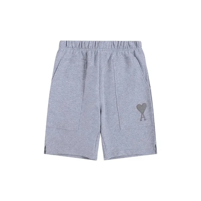 Amiri Heart Logo Shorts Heather Grey