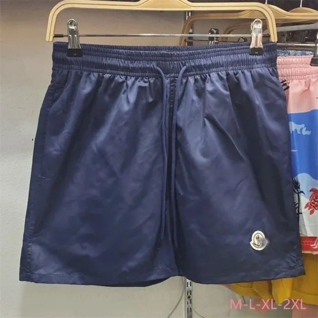 Moncler Logo-Embroidered Shorts Navy