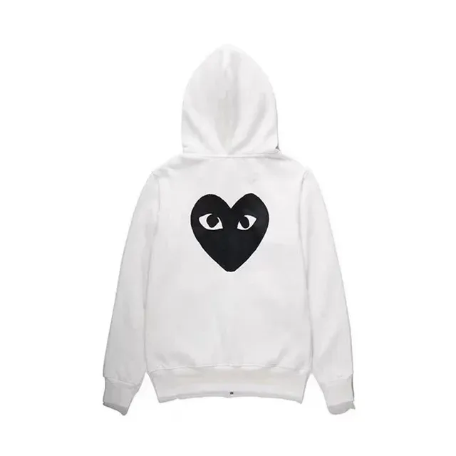 Comme des Garçons Zip-Up Hoodie Black Heart Eyes