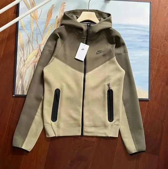 Nike Tech Fleece Hoodie Olive Beige