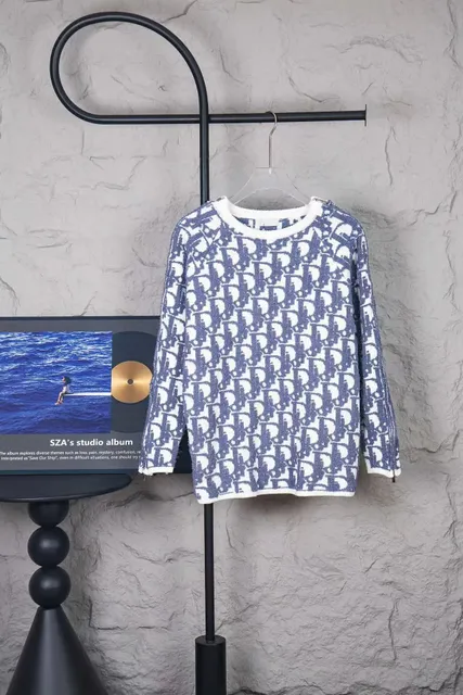 Dior Oblivion Knit Sweater Oblique Logo Print