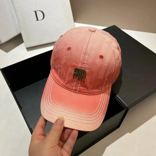 Miu Miu Baseball Cap Distressed Gradient