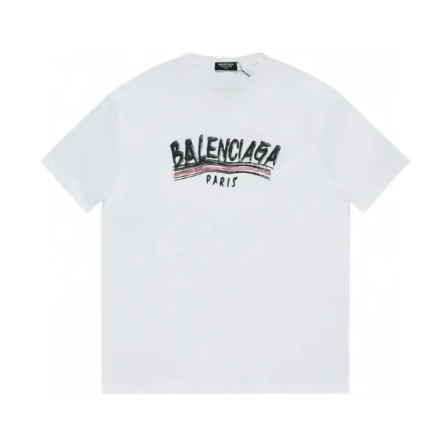 Balenciaga Logo T-Shirt Brushstroke Logo