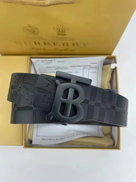 Burberry TB Check Belt Black