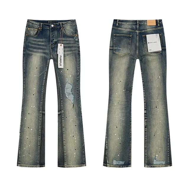 Levi's Distressed Flare Jeans Paint Splatter Wash