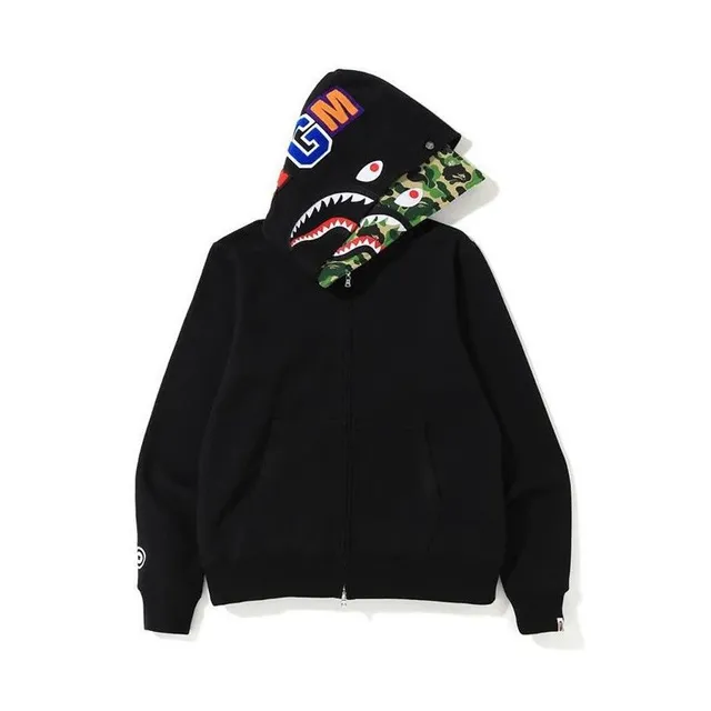BAPE Shark Full Zip Hoodie Camo Shark Hood