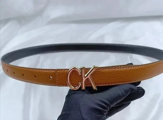 Calvin Klein CK Logo Belt Two-Tone