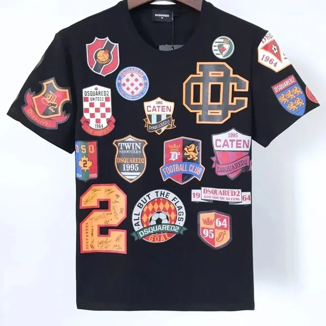 Dsquared2 Patchwork Logo Tee Multi-Patch