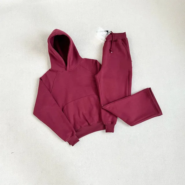 Solid Color Hoodie and Joggers Set