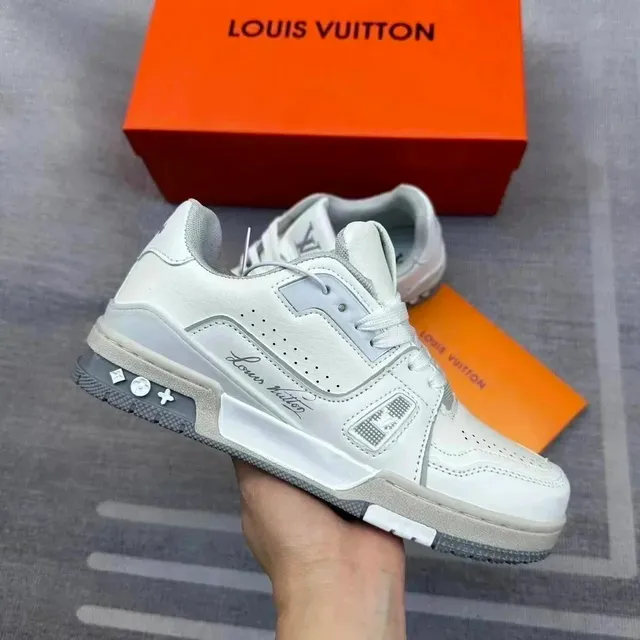 Louis Vuitton LV Trainer White Grey
