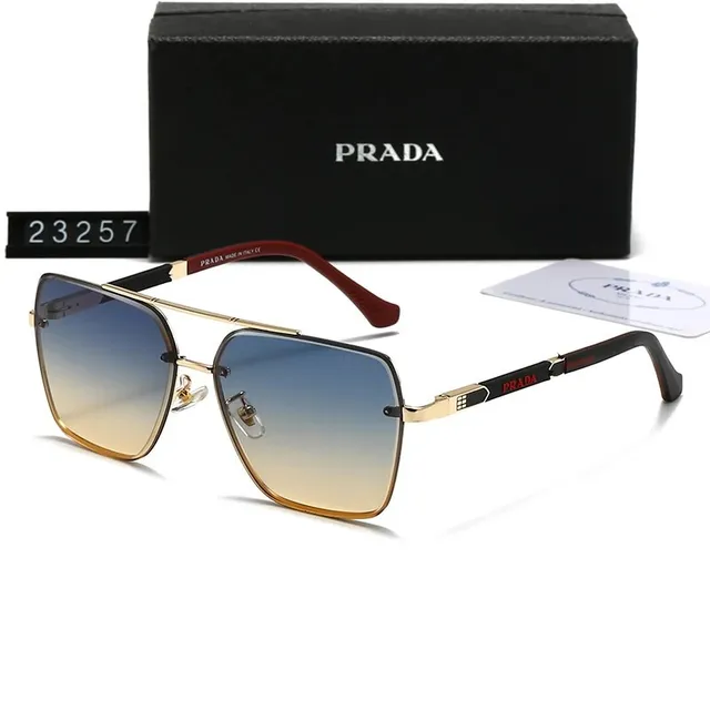 Prada Square Aviator Sunglasses Gradient Lens