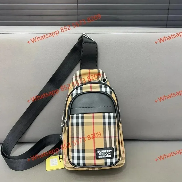 Burberry Check Print Sling Bag Vintage Check