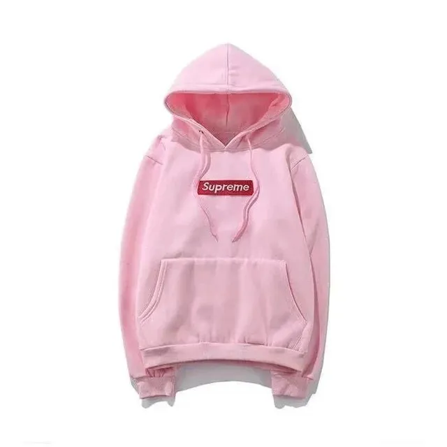 Supreme Box Logo Hooded Sweatshirt Pink
