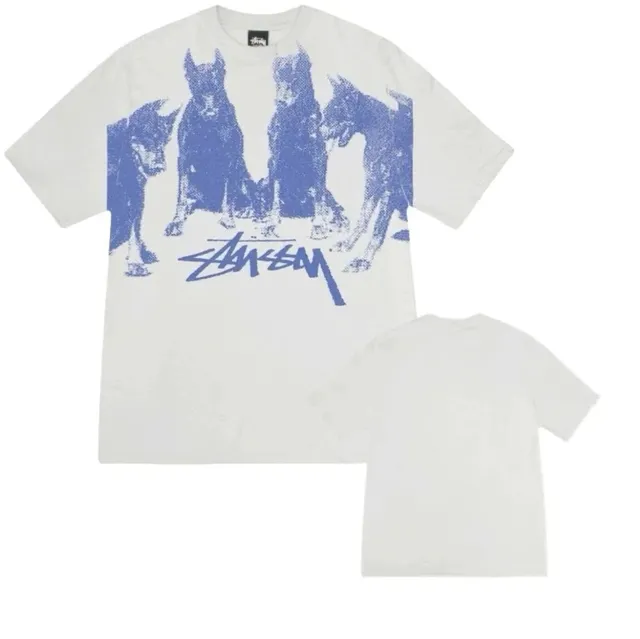 Stüssy Dog Print Tee Blue Dog Graphic