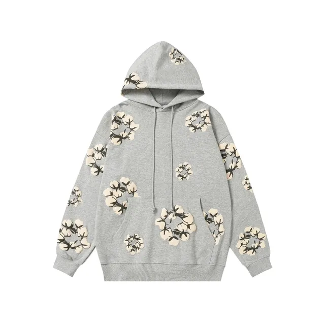 Denim Tears Cotton Flower Hoodie All-Over Cotton Print