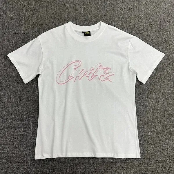 Corteiz Graphic Tee Pink Script Logo