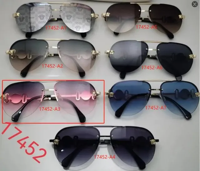 Versace Aviator Sunglasses Gradient Lens with Medusa Hardware