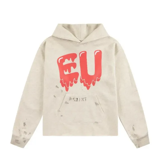 Saint Michael × Emotionally Unavailable Hooded Sweatshirt Dripping EU Logo