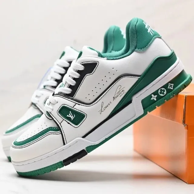Louis Vuitton LV Trainer White Green