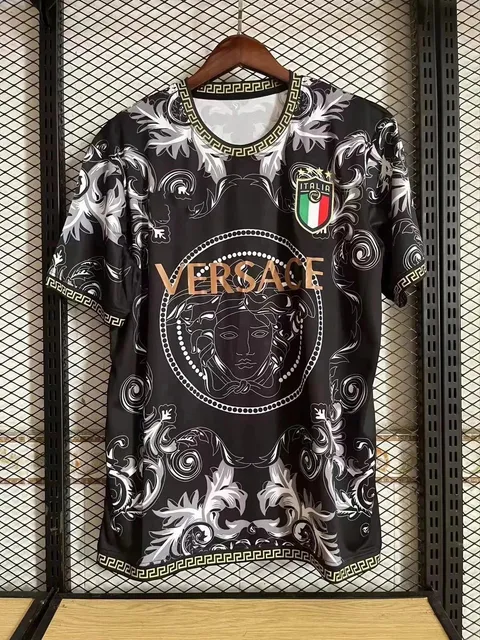 Versace Italy National Team Jersey Medusa Baroque Print