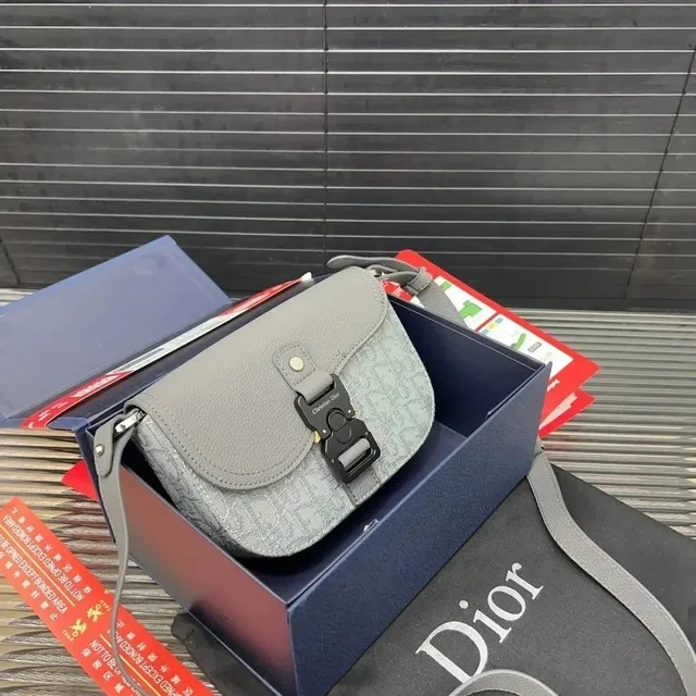 Dior B22 Saddle Bag Monogram Grey