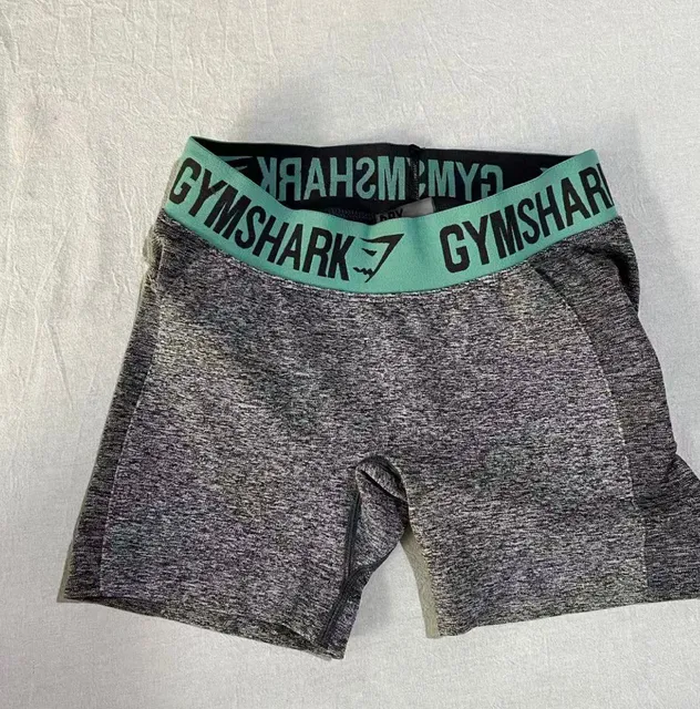 Gymshark Seamless Short Marled Grey with Mint Waistband