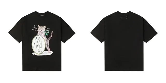 Maison Margiela Graphic Tee Cat Print