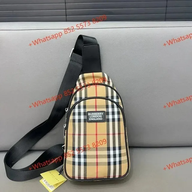 Burberry Check Print Sling Bag Vintage Check