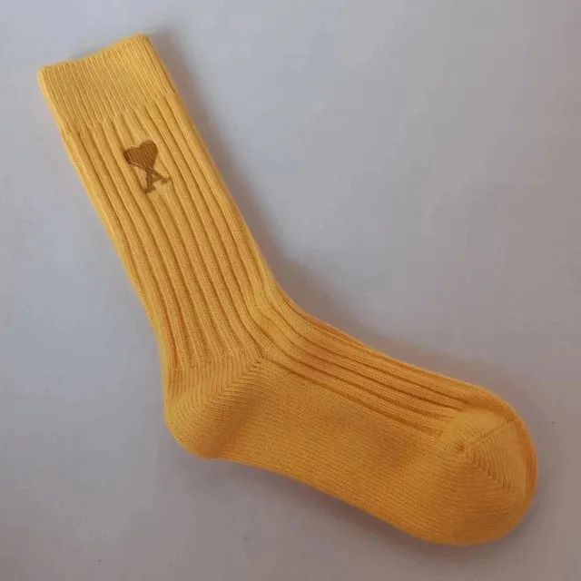 AMI Paris Ribbed Sock Heart Logo