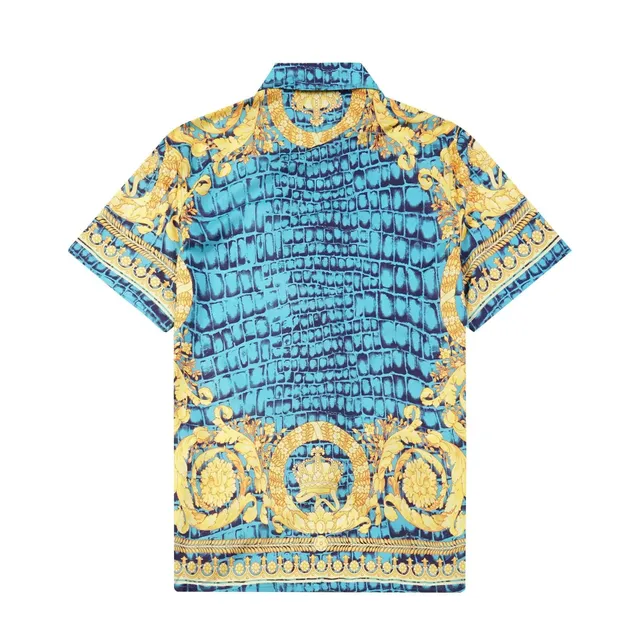Versace Baroque Print Shirt Crocodile and Medusa Baroque