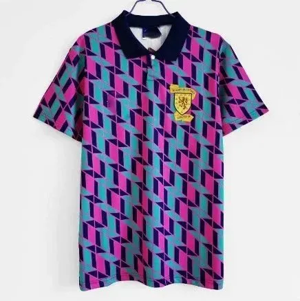 Scotland National Team 1990 World Cup Home Shirt Geometric Pattern
