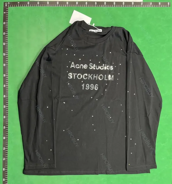 Acne Studios Long-Sleeve Tee Stockholm 1996 Rhinestone